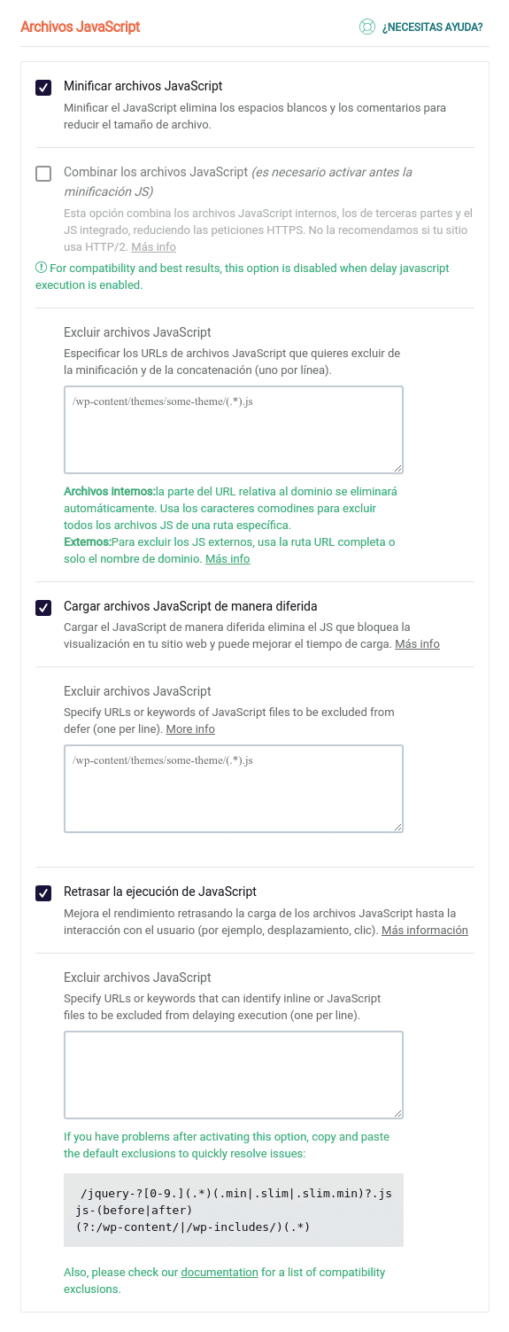 Archivos JavaScript WP Rocket