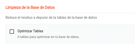 Limpieza de la base de datos WP Rocket