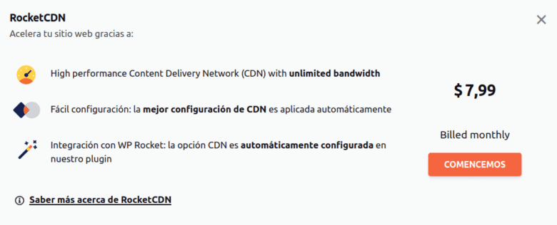 Rocket CDN precios