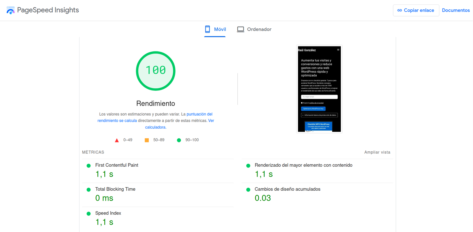 raulgonzalez.xyz pagespeed